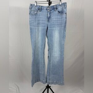 Rock & Roll Women's Mid Rise Trouser Jeans, Size 12